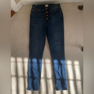 NWT JCrew button front toothpick jeans